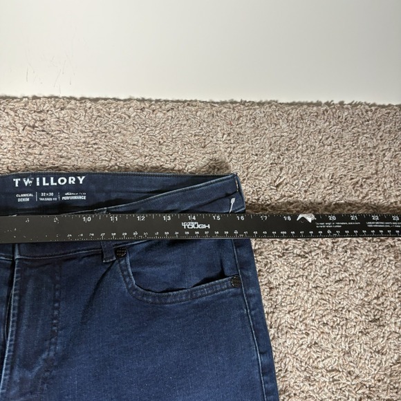 Twillory Jeans Mens 32x30 Blue Technical Denim Tailored Fit Performance - Picture 3 of 7